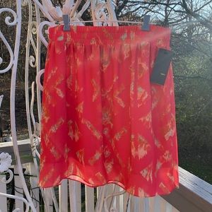 🎉HP🎉New Large Mossimo Skirt Coral Pink Orange Print Skirt